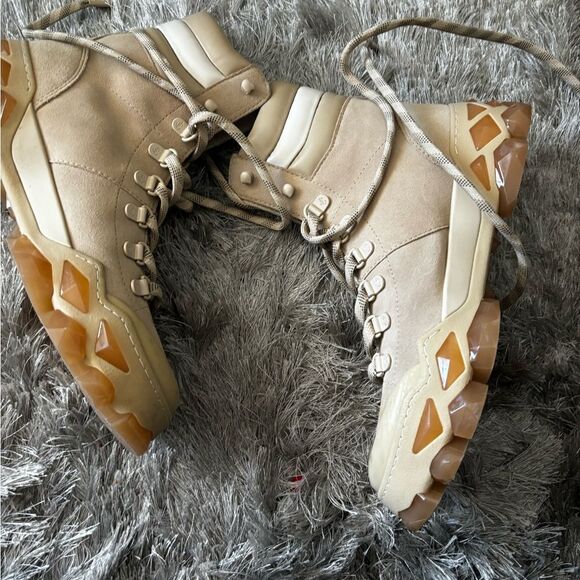 JIMMY CHOO Diamond x Hike ankle boots leather high top shoes rubber sneaker y2k - Picture 2 of 12